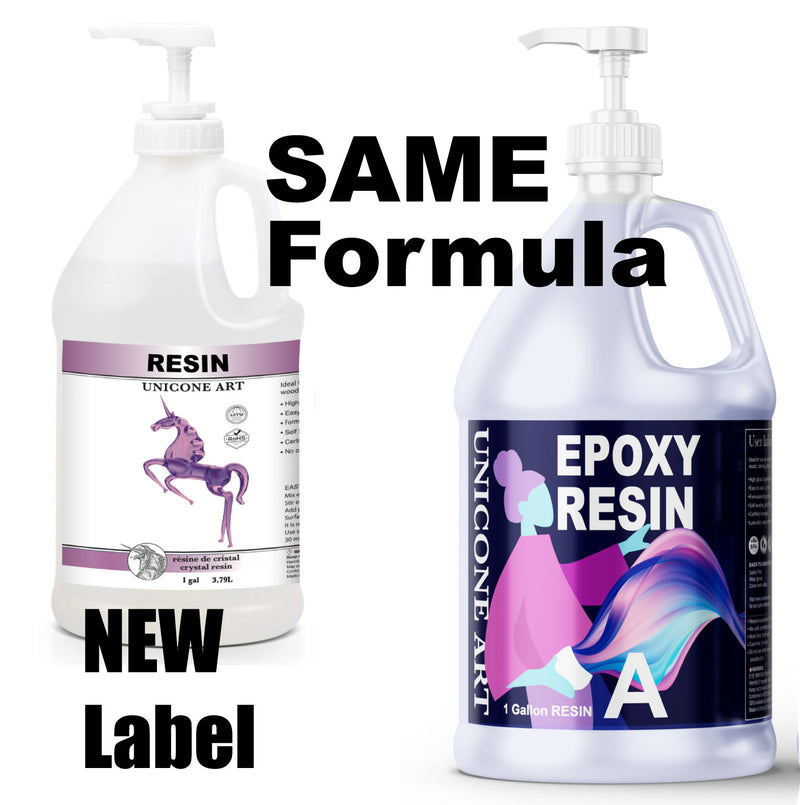 UNICONE ART Resin Epoxy for Art - Perfectly Clear - Non-Toxic - Easy Mix  1:1 Ratio - Easy Tint - Crystal Resin for Molds, Coating