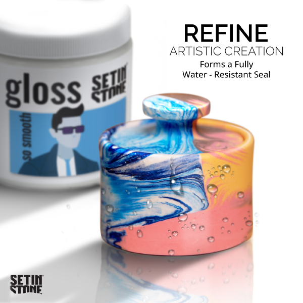 beautiful jewelry box made out of setinstone eco casting material, glossy and water resistant coated with gloss sealer