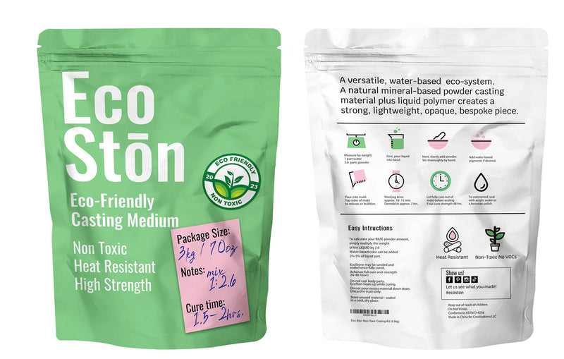Eco Stone Casting Resin Kit – Non-Toxic Plaster of Paris Alternative 3kg