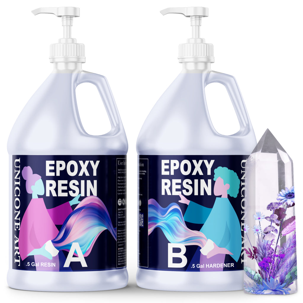 LET'S RESIN 16oz Clear Epoxy Resin,Bubbles Free Casting Resin for Art  Crafts, Jewelry Making, Crystal Clear 2 Part Resin and Hardener with Mixing