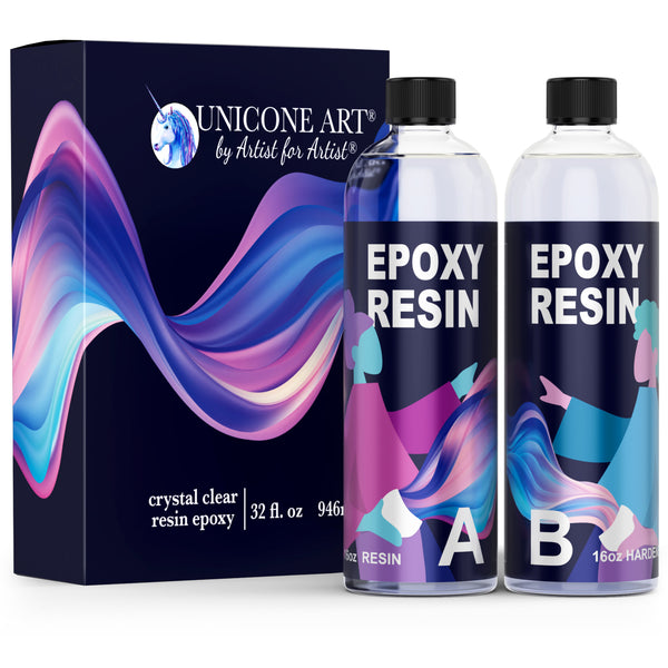 Let's Resin Crystal Clear Epoxy Resin, 32oz Bubbles Free Epoxy Resin, Table Top & Bar Top Casting Resin, Clear Epoxy Resin for Art Crafts