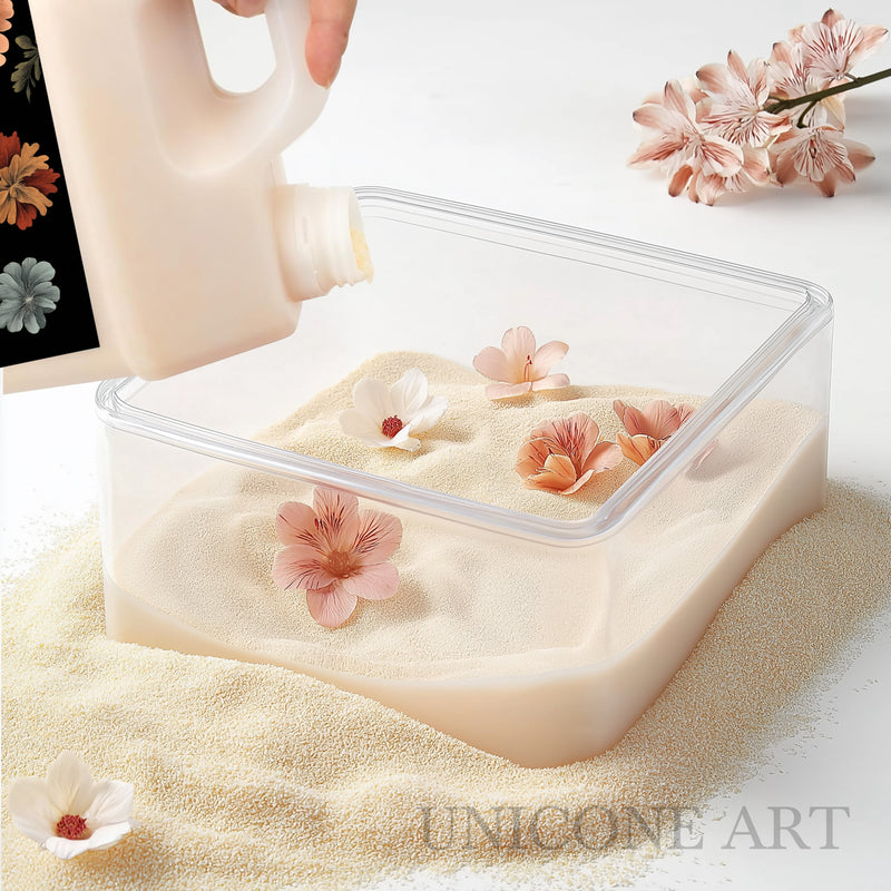 Unicone Art Flower Drying Silica Gel Crystals 2LBS, Color Indicating for Flower Preservation, Reusable for DIY Wedding Bouquet Flower Preserving
