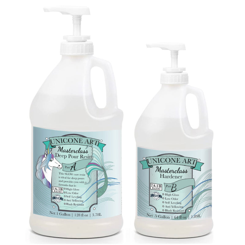 Masterclass Epoxy Resin Kit up to 4" Extra Deep Pour | 2:1 ratio | 1.5 Gallon