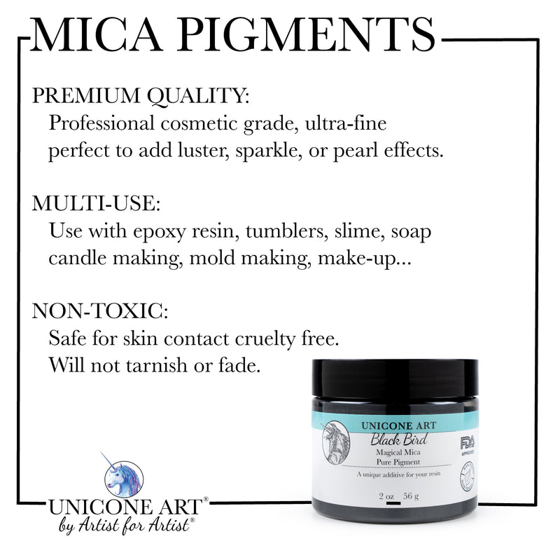 Mica Pigment Powders for Resin, Candles, Bath Bombs, and Crafts