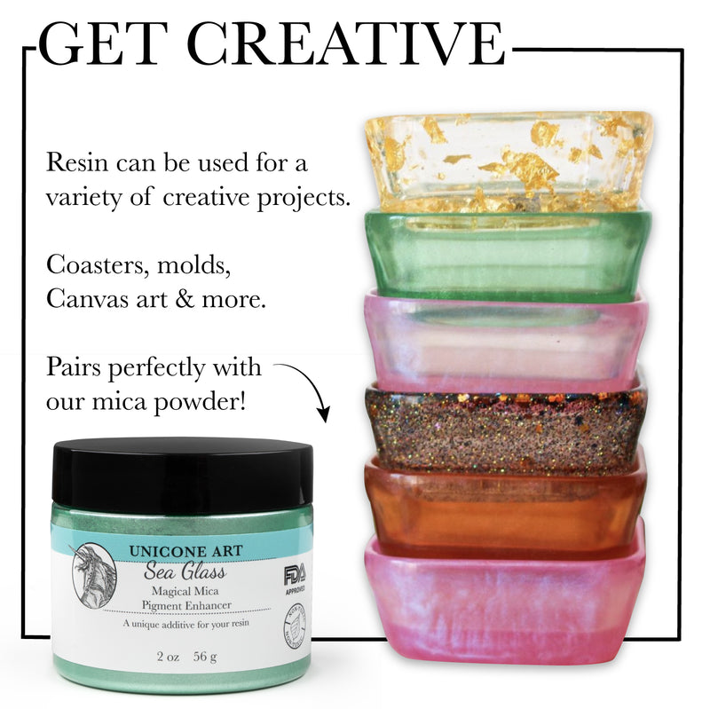 Let's Resin 1 Gallon Epoxy Resin Kit with Pumps, Resin Dye, and Mica Powder