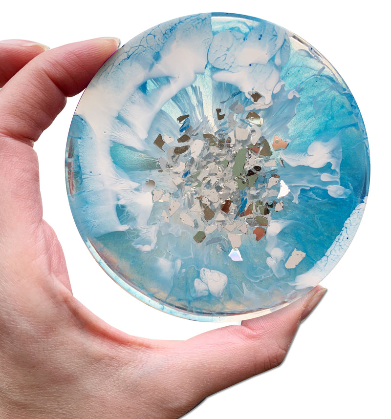 Unicone Art Druzy Geode Crushed Glass for Resin Art (1-Pound jar)